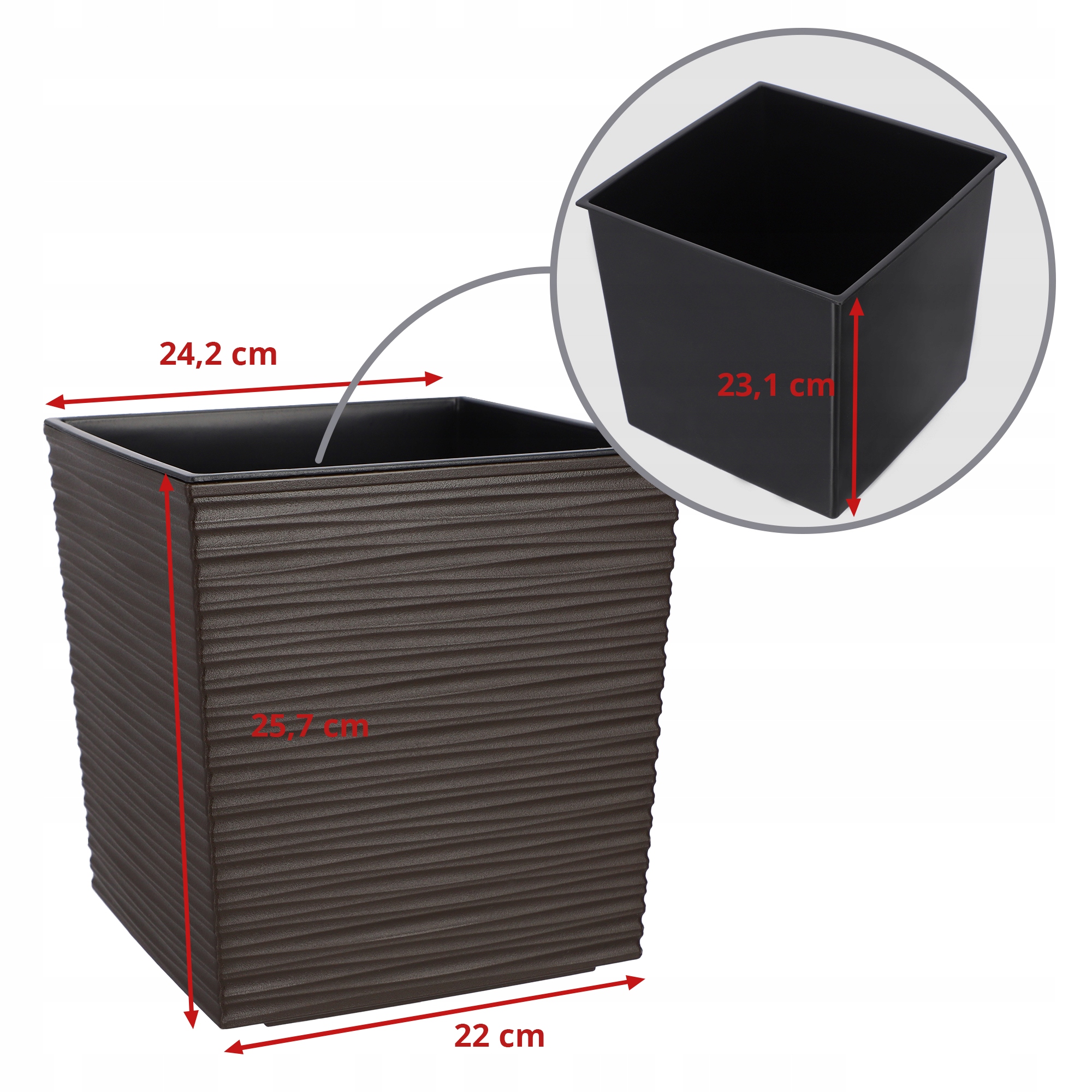 DONICZKA DONICA OSŁONKA Z WKŁADEM KOLORY 25cm Marka Kadax