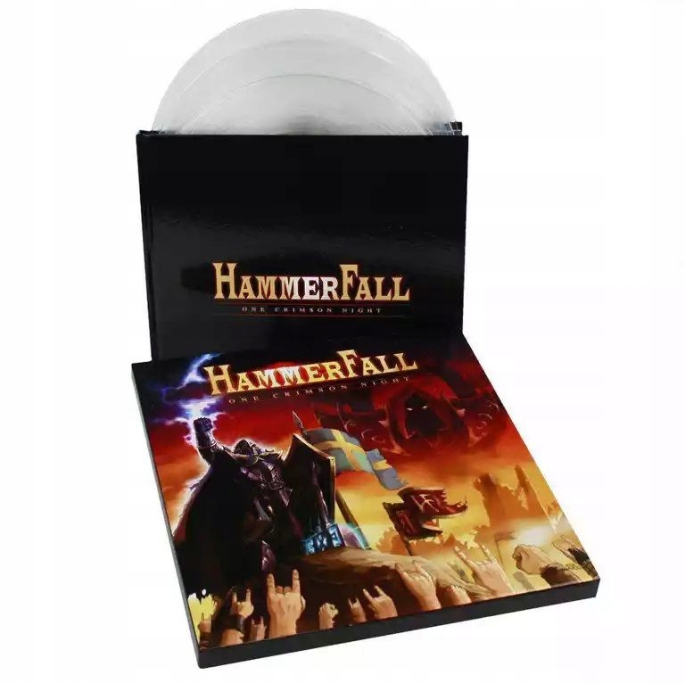 {{{ Hammerfall One Crimson Night (3 Lp)- Clear Vinyl Deluxe Box