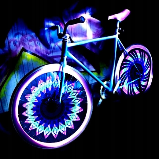 LAMPKA NAKŁADKA LED NA SZPRYCHY OŚWIETLENIE ROWEROWE SUPER EFEKT Marka Spoke Light