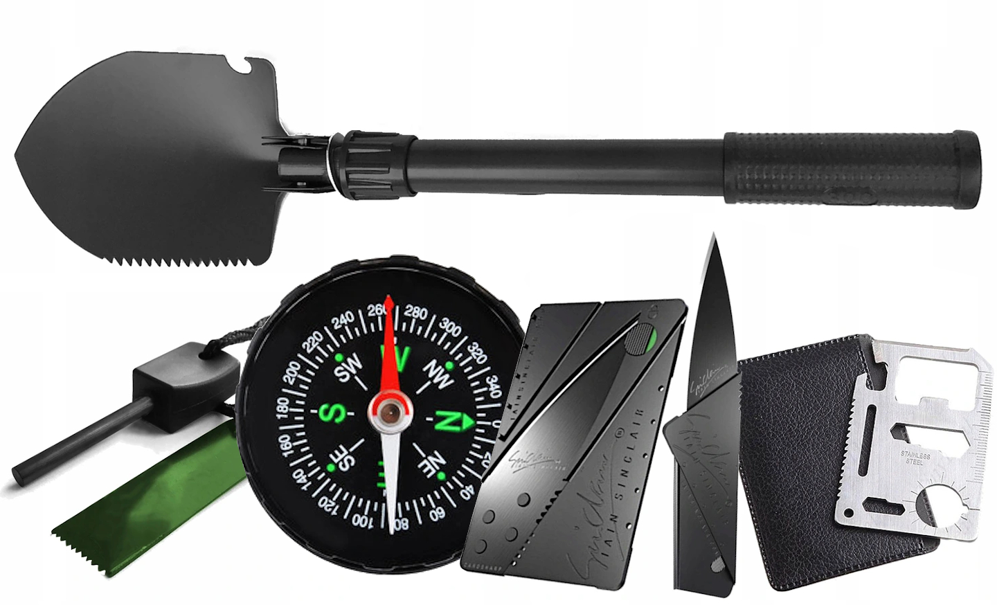 ZESTAW PRZETRWANIA Saperka Multitool Nóż Krzesiwo Kod producenta 111