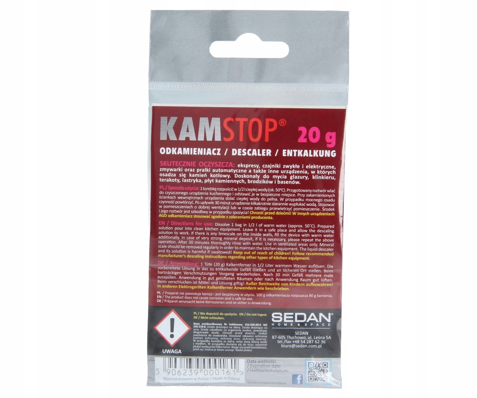 ODKAMIENIACZ ekspresów czajników KamStop 20g Marka Kamstop