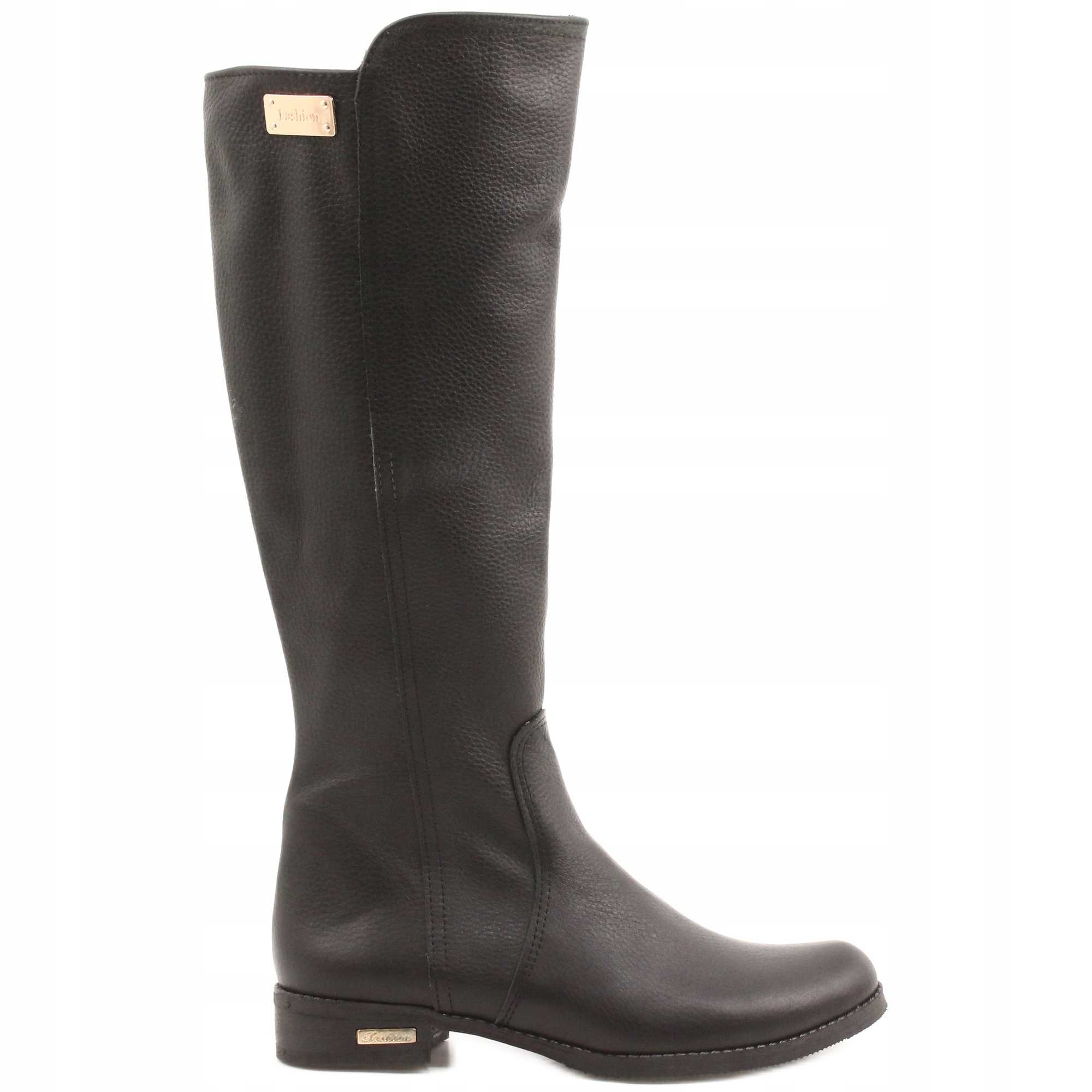 Czarne Skóra naturalna Buty Kozaki Olivier r.42