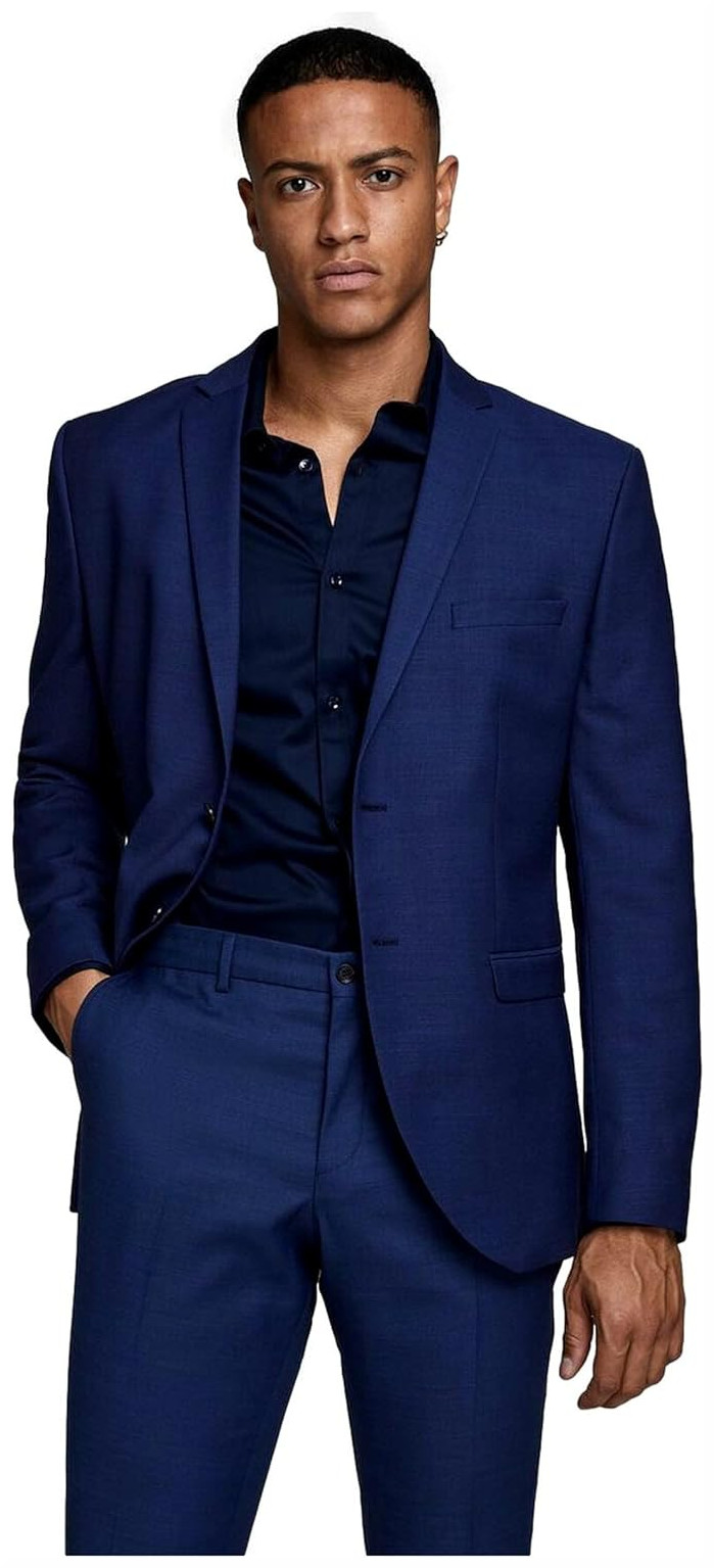 Pánský Elegantní Oblek Jack&jones Jprsolaris Slim Fit Modrý 46
