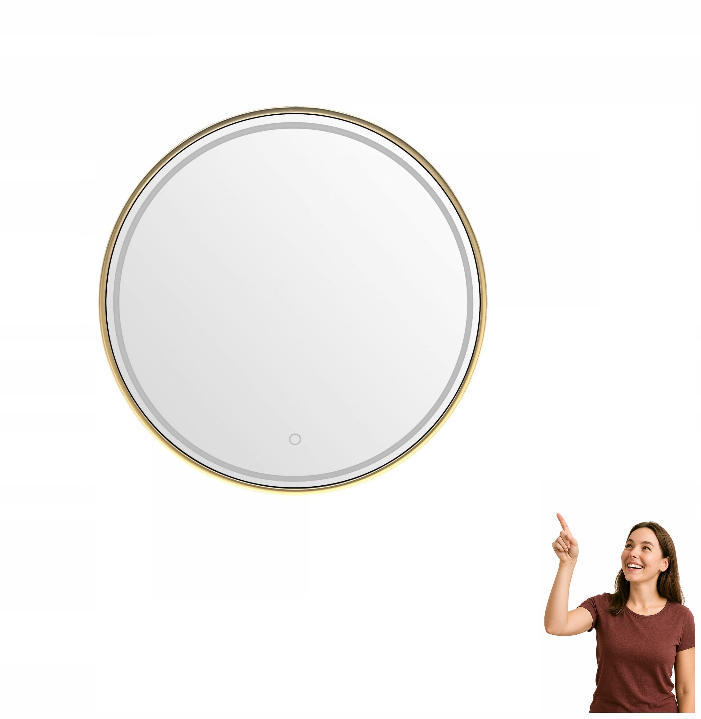 Kúpeľňové okrúhle zrkadlo s Led podsvietením 36W Zrkadlo 3117 Zuma Line