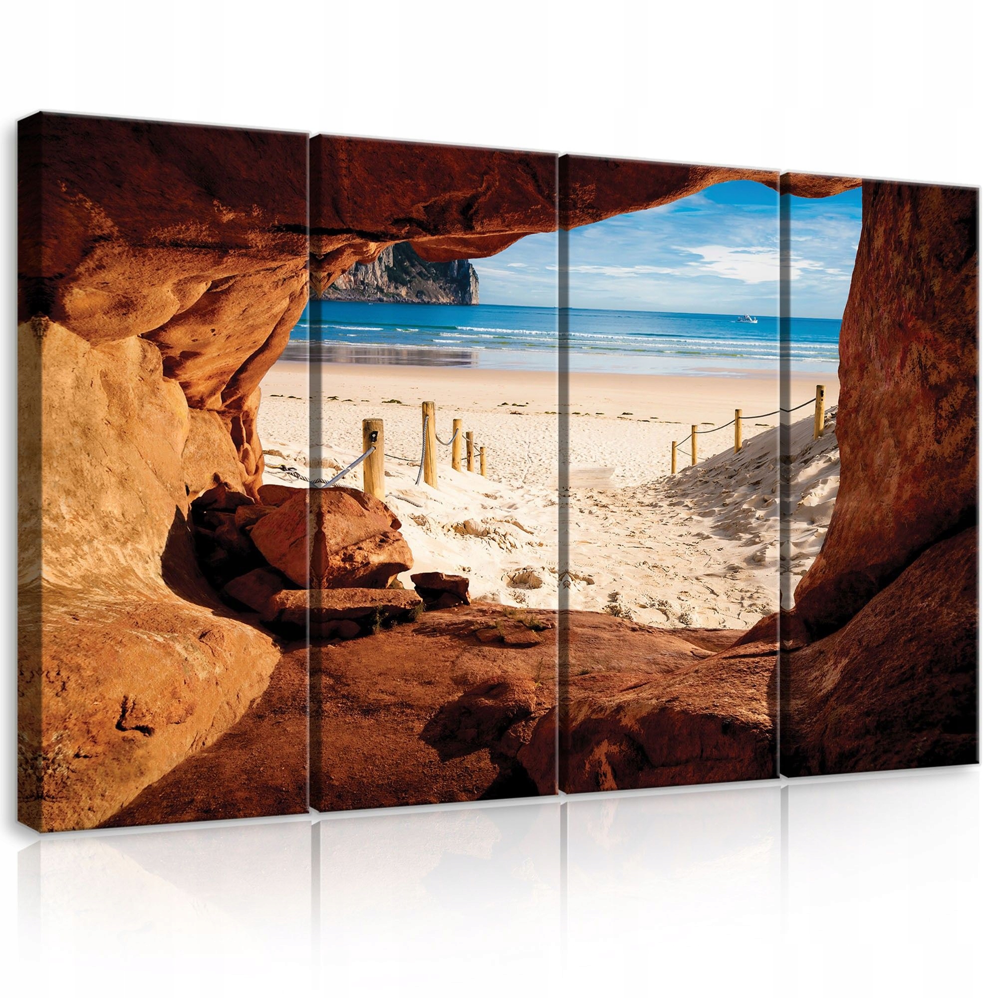 Obraz 120x80 Pláž more jaskyňa skaly slnko leto príroda pokoj trópy