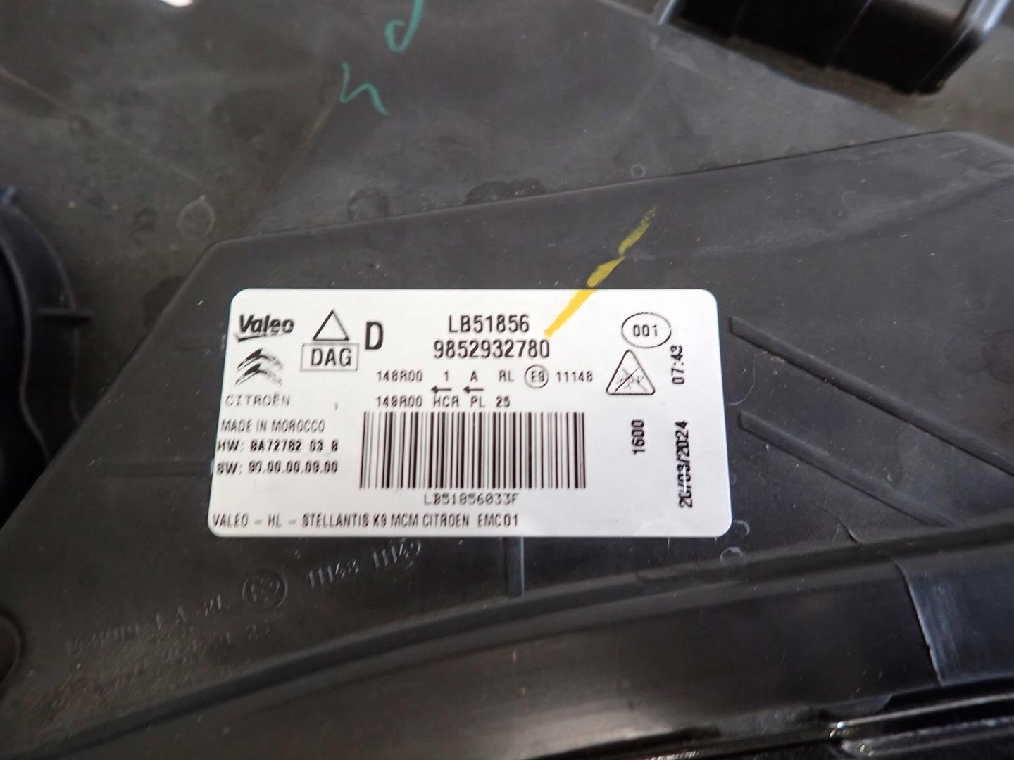 light front front right CITROEN BERLINGO V 2024- FULL LED 9852932780