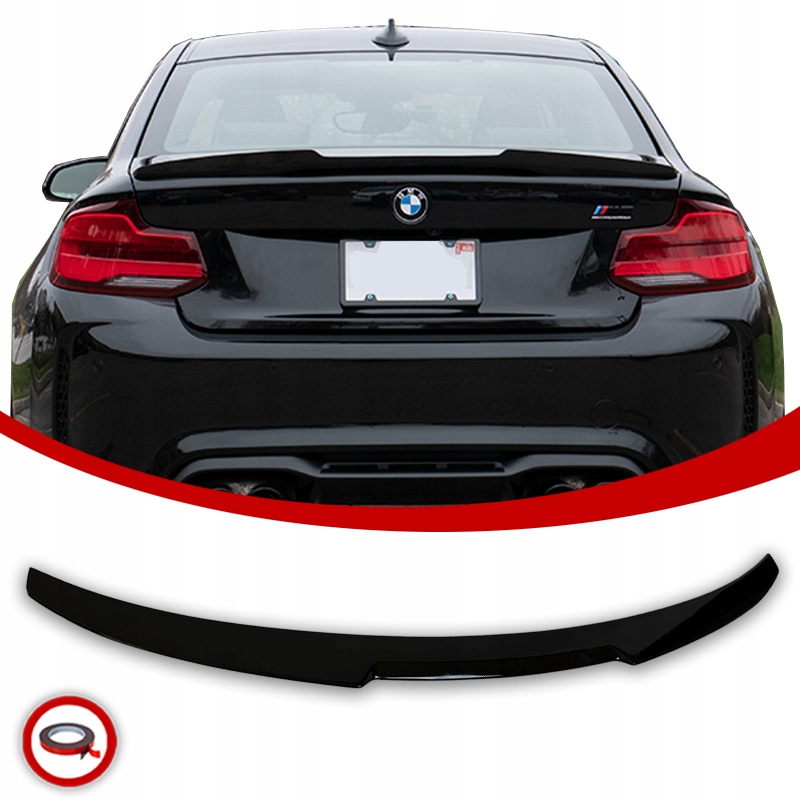Bmw F22 Coupe Lotka Spoiler Zadní Krytka M4 Vzhled Černý Lesk