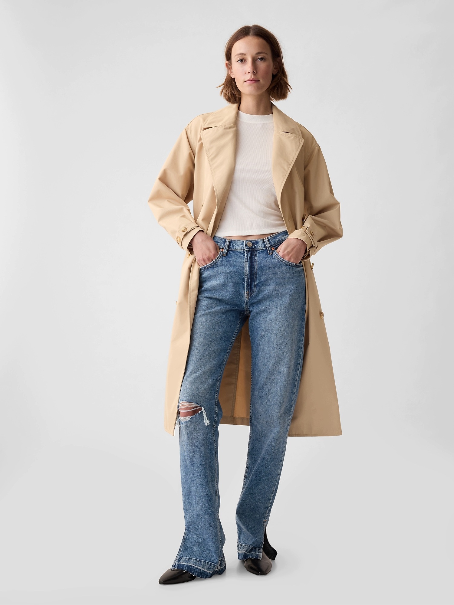 Gap Džíny Mid Rise 90s Loose