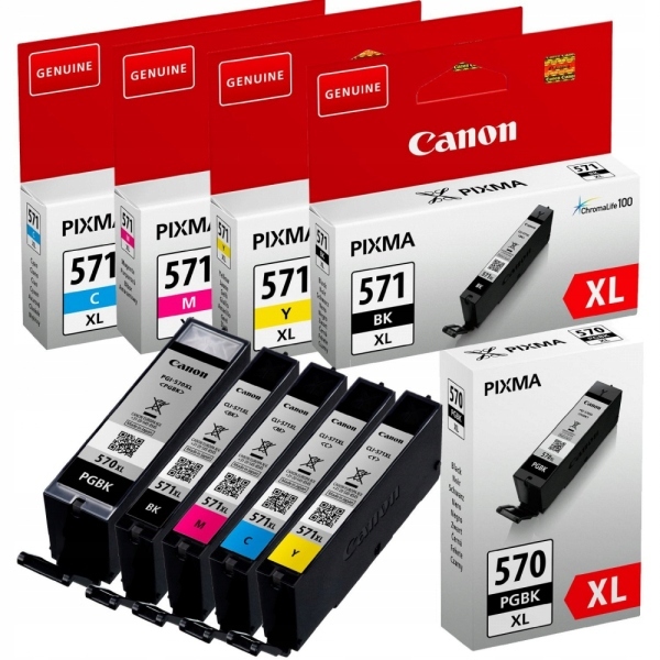 

Tusze Canon 570 571 XL Pixma MG5753 MG6850 MG6851
