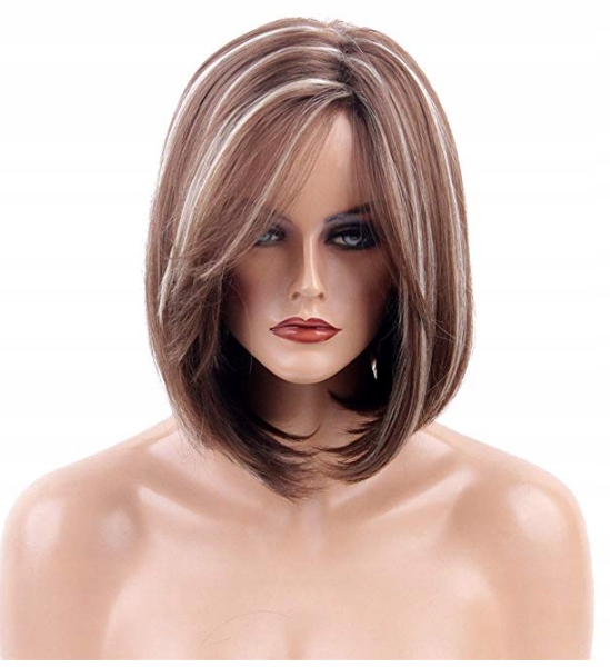 PERUKA WŁOSY KRÓTKIE GRZYWKA BOB BRĄZOWE W14 Marka Korbi