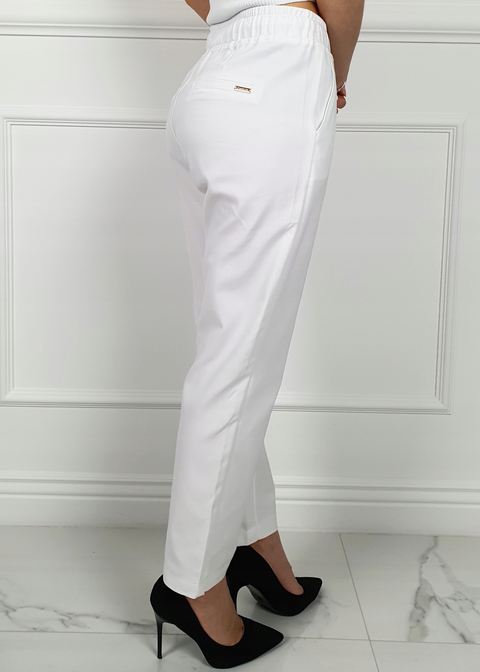 ELEGANCKIE DAMSKIE SPODNIE GUMKA 7/8 Plus-Size Płeć kobieta