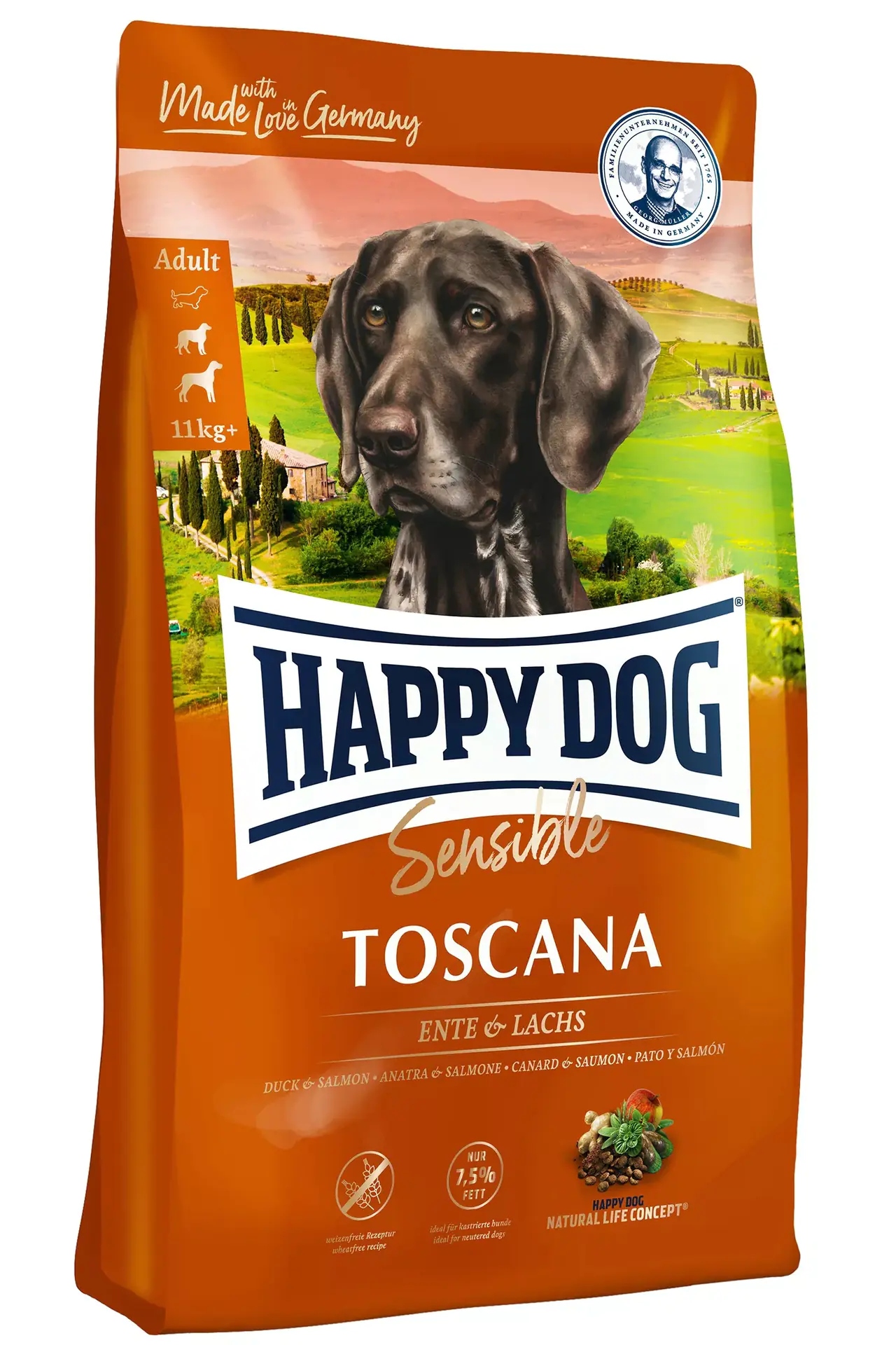Levně Happy Dog Sensible Suché Krmivo pro dospělé psy, toskánsko 12,5 kg