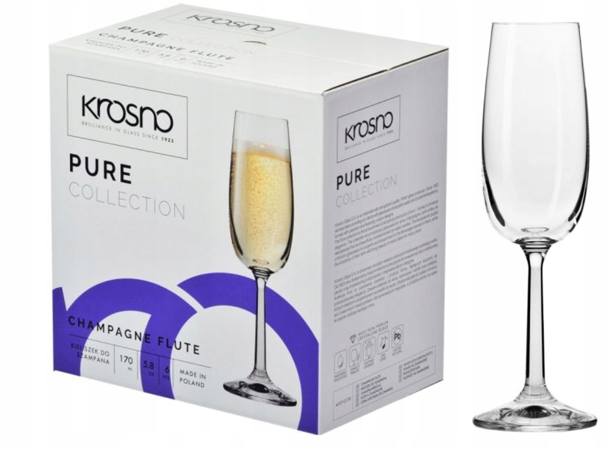 

Krosno Kieliszki Do Szampana Pure 6 x 170ml Basic