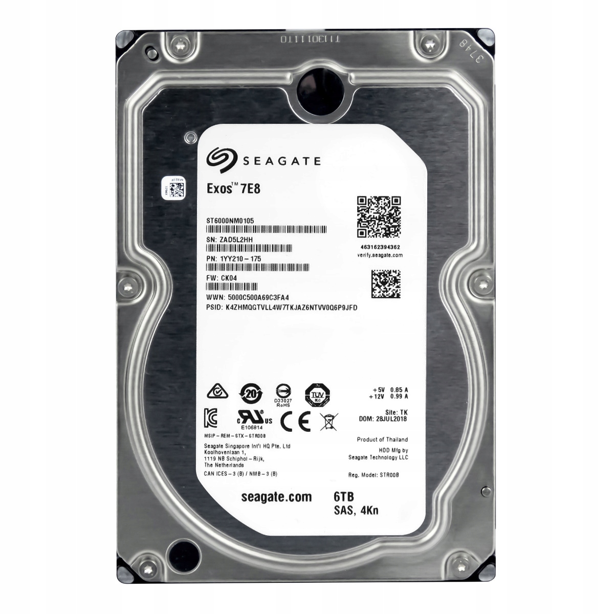 Seagate Exos 7E8 6TB 7.2K 256MB SAS-3 3.5'' ST6000NM0105