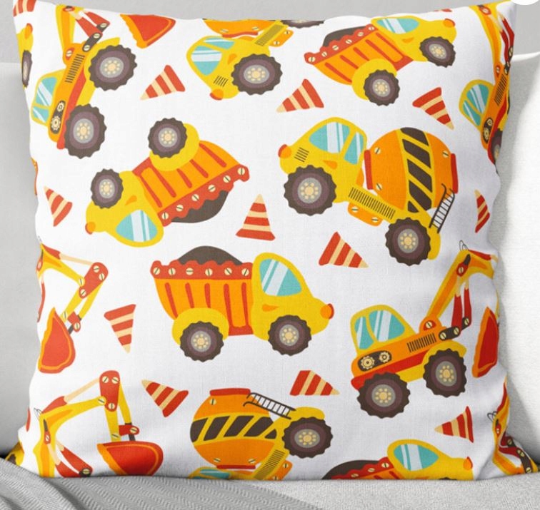 Poszewka na poduszkę jasiek 40x40 cm . Koparki betoniarki