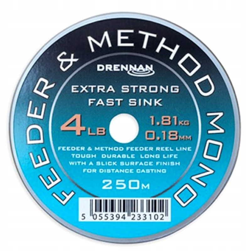 Żyłka Drennan Feeder Method Mono 0.181mm 4lb 1.8kg 250m Na Koszyk Grunt