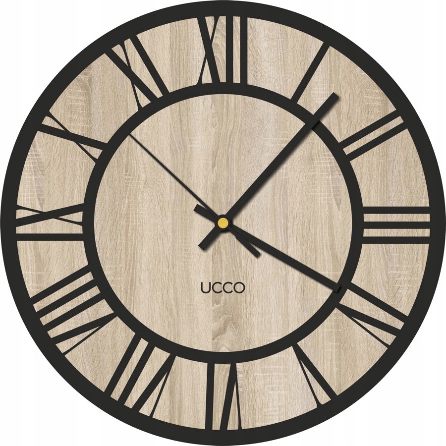 

Zegar ścienny Dąb Sonoma 30cm cichy Drewniany loft
