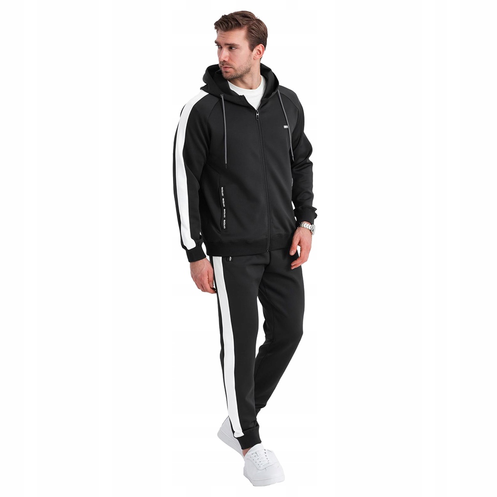 Tepláková souprava oldschool mikina s kapucí jogger černá V1 Z118 M