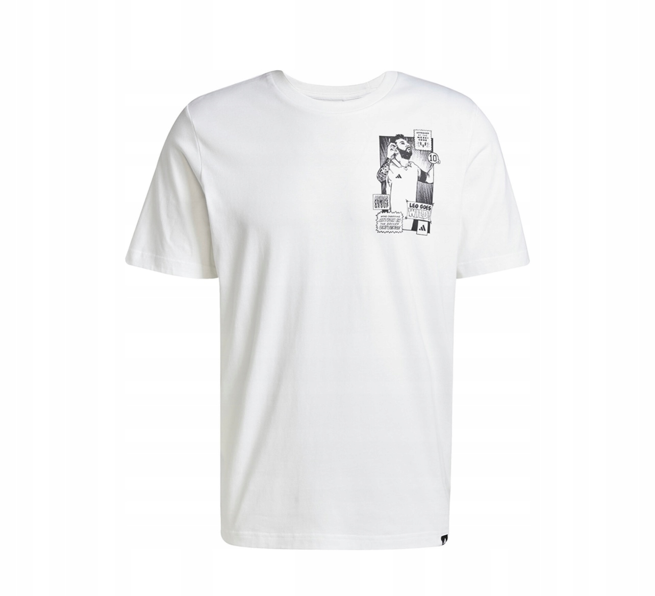 Biała Koszulka Bawełniana Leo Messi Icon Graphic Adidas JJ1414 Rozmiar XL