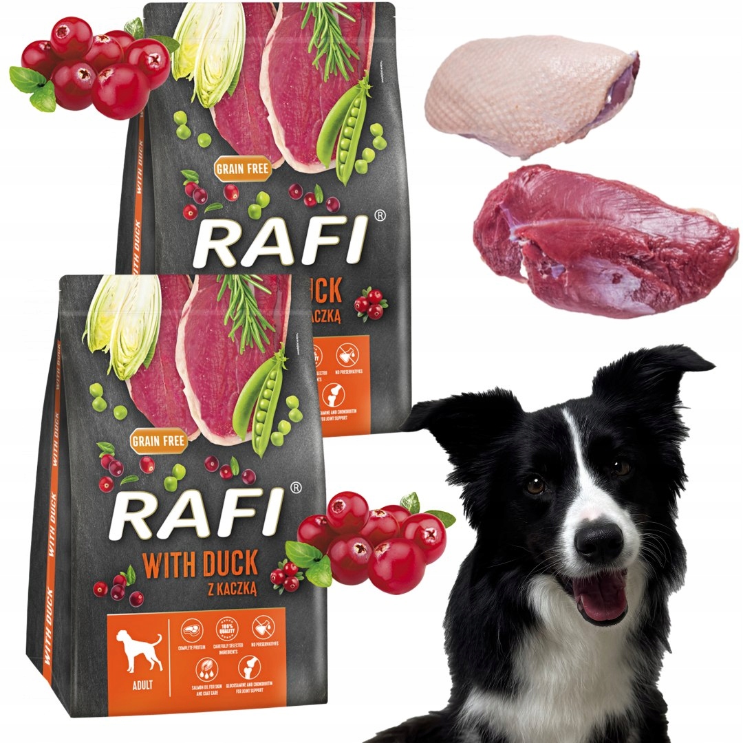 Suché Krmivo pro psa Rafi Adult s kachnou 3 kg 2 ks