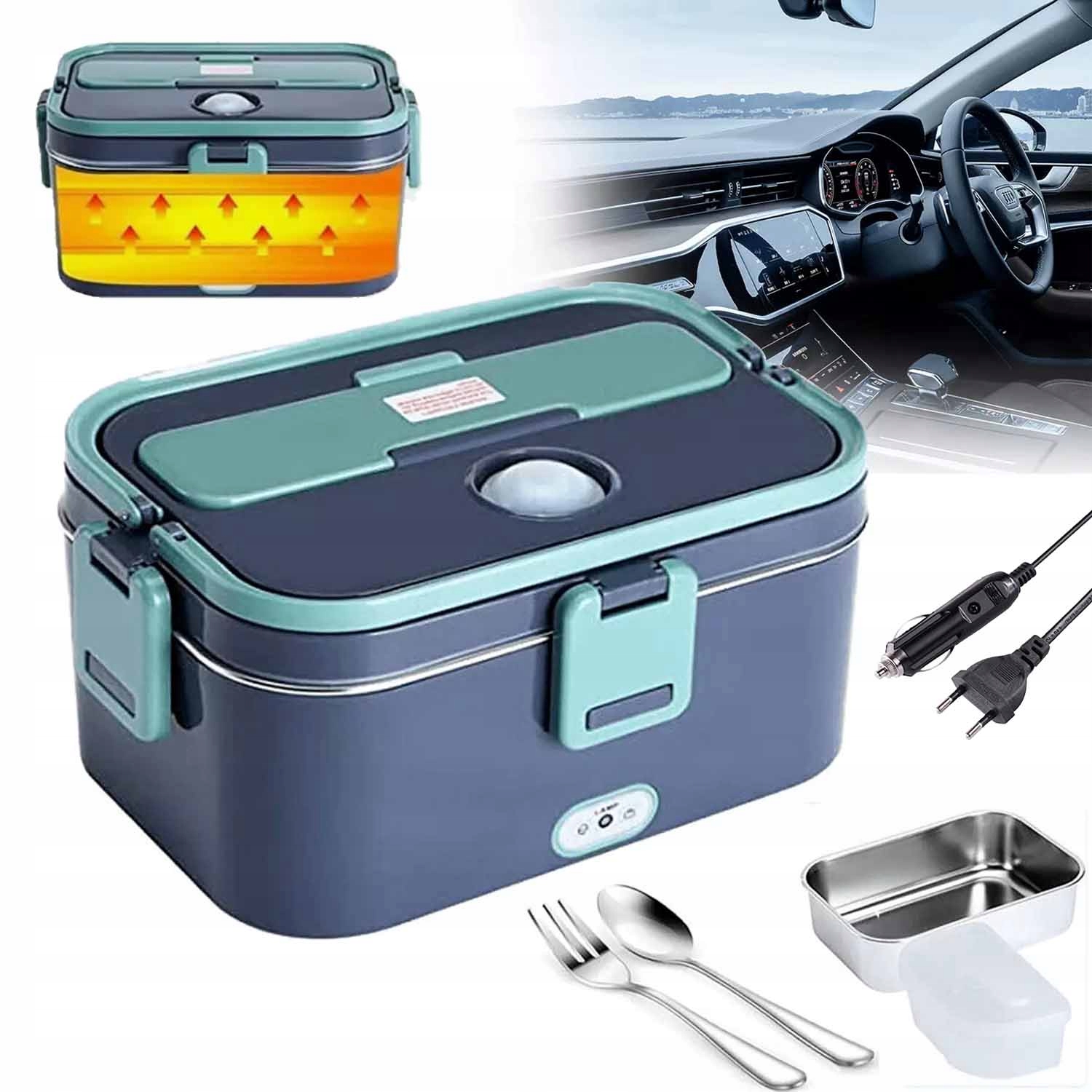 Elektrický Obědový Box Ohřívač Oběd 220/12/24V 1.8 L 60 W Taška