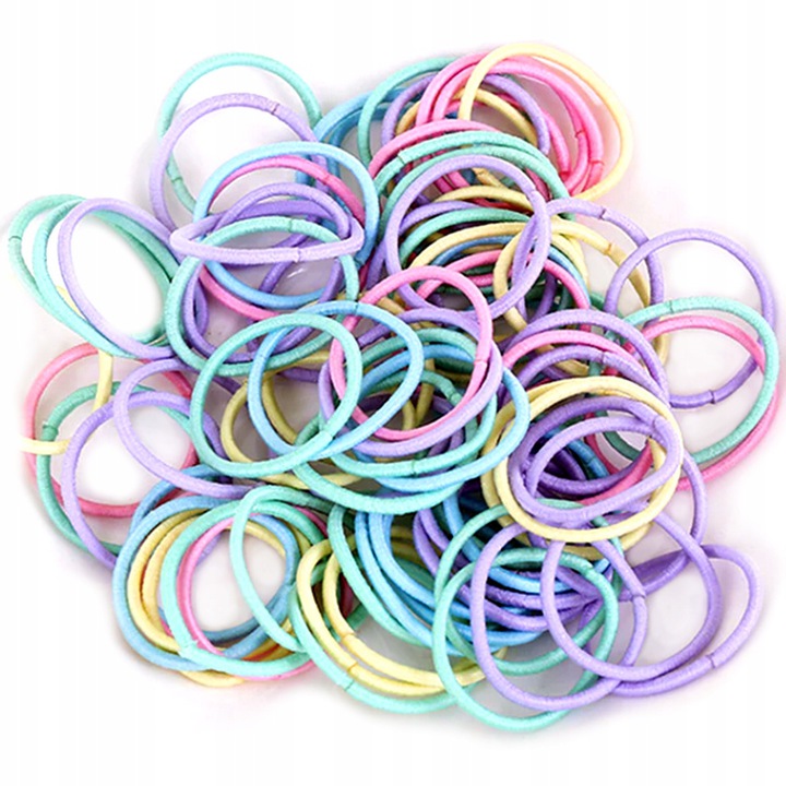 

Zestaw Gumki mini Do Włosów 100 Szt Pastelowe