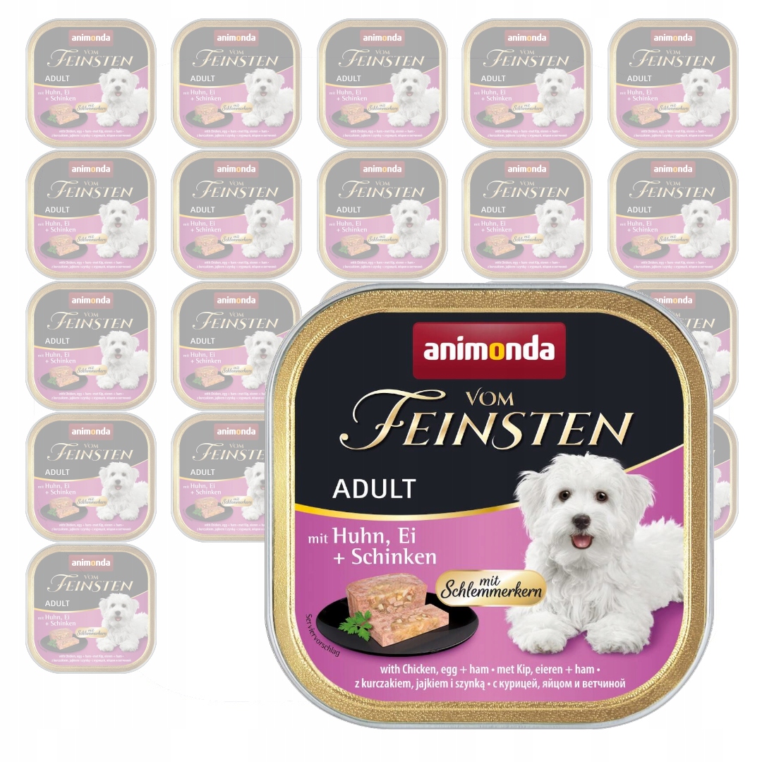 Animonda Vom Feinsten Vlhké Krmivo pro psy 22x150 g Kuřecí vejce Šunka