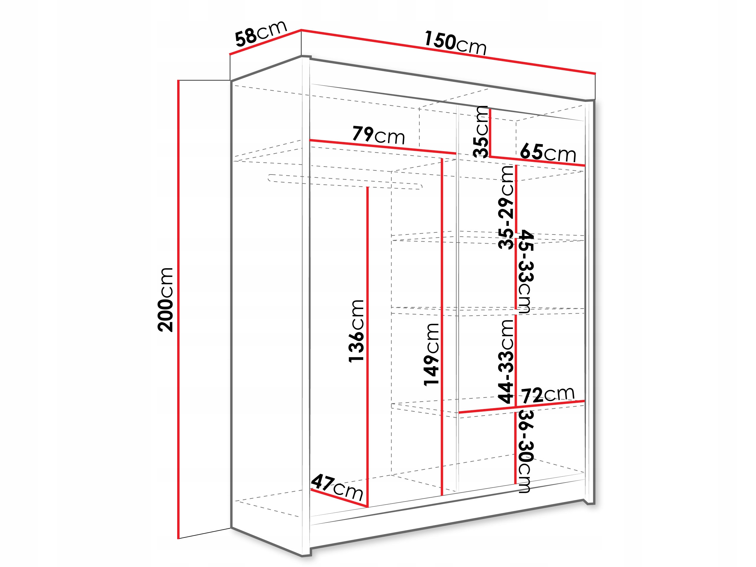 SZAFA PRZESUWNA z lustrem PESTO III Kod producenta 5902928050264