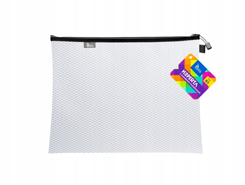 Tetis Teczka koperta na suwak B5 biała