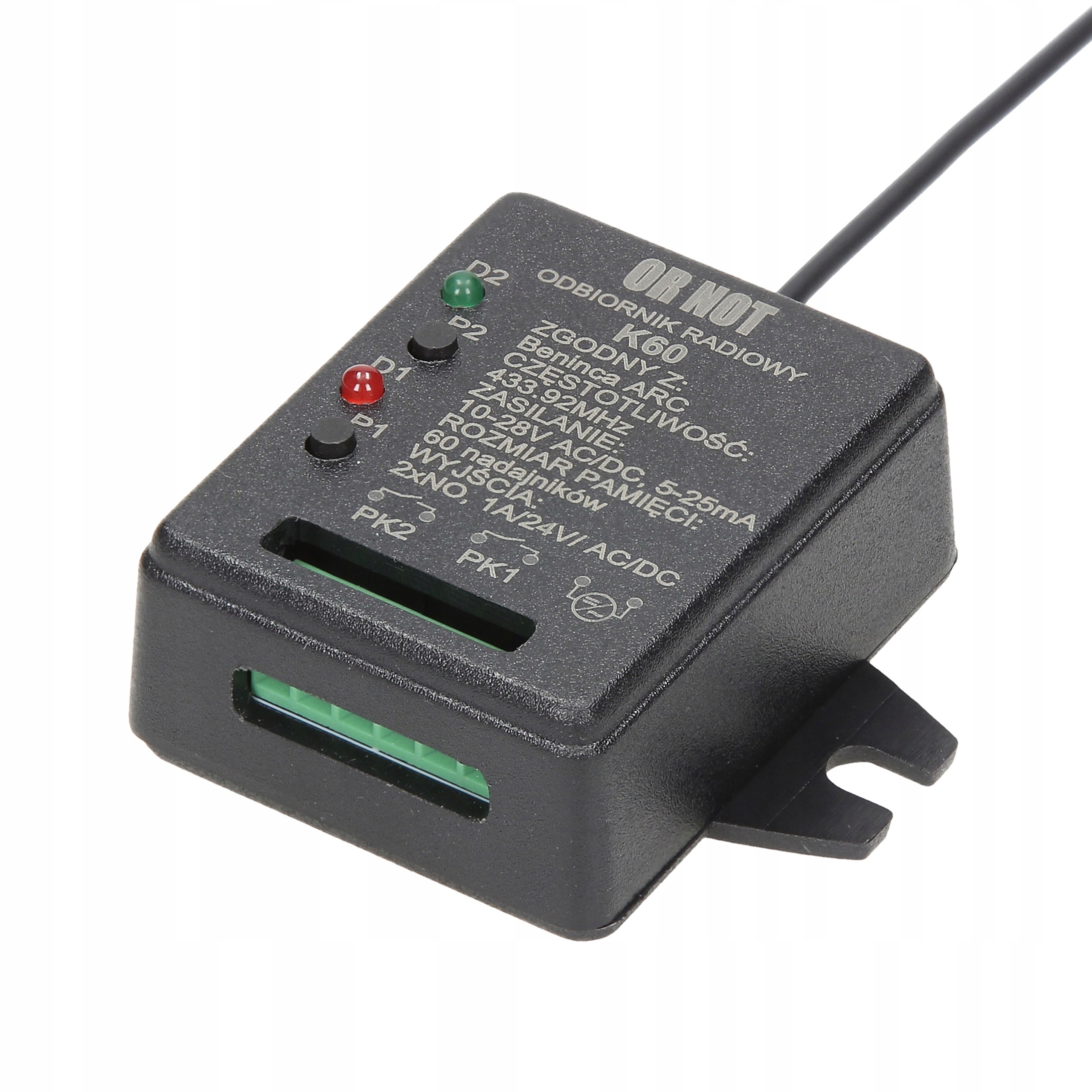 2-kanálový přijímač kompatibilní s Beninca Arc od společnosti Ornot