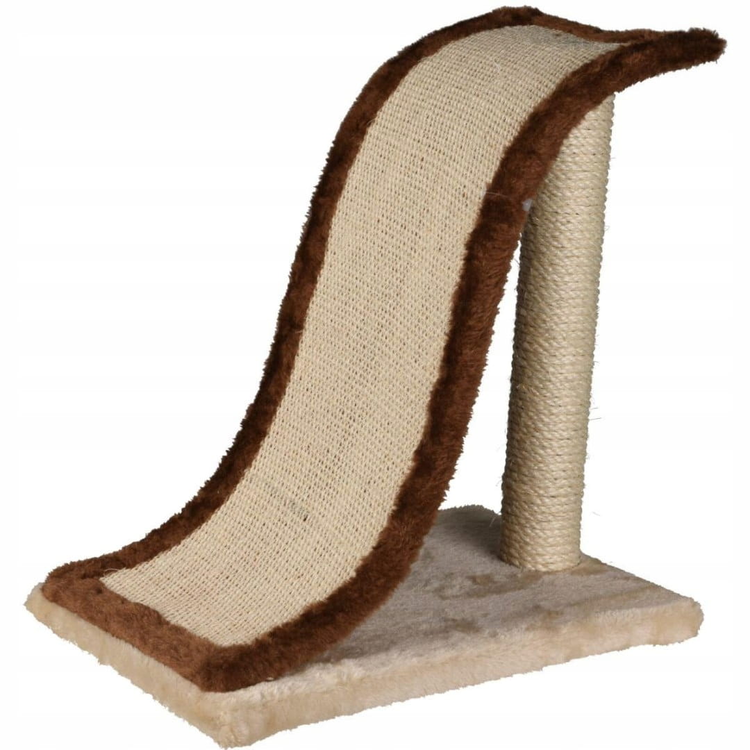 Levně Sisalové škrabadlo pro kočky ve tvaru vlny s vertikálním sloupkem