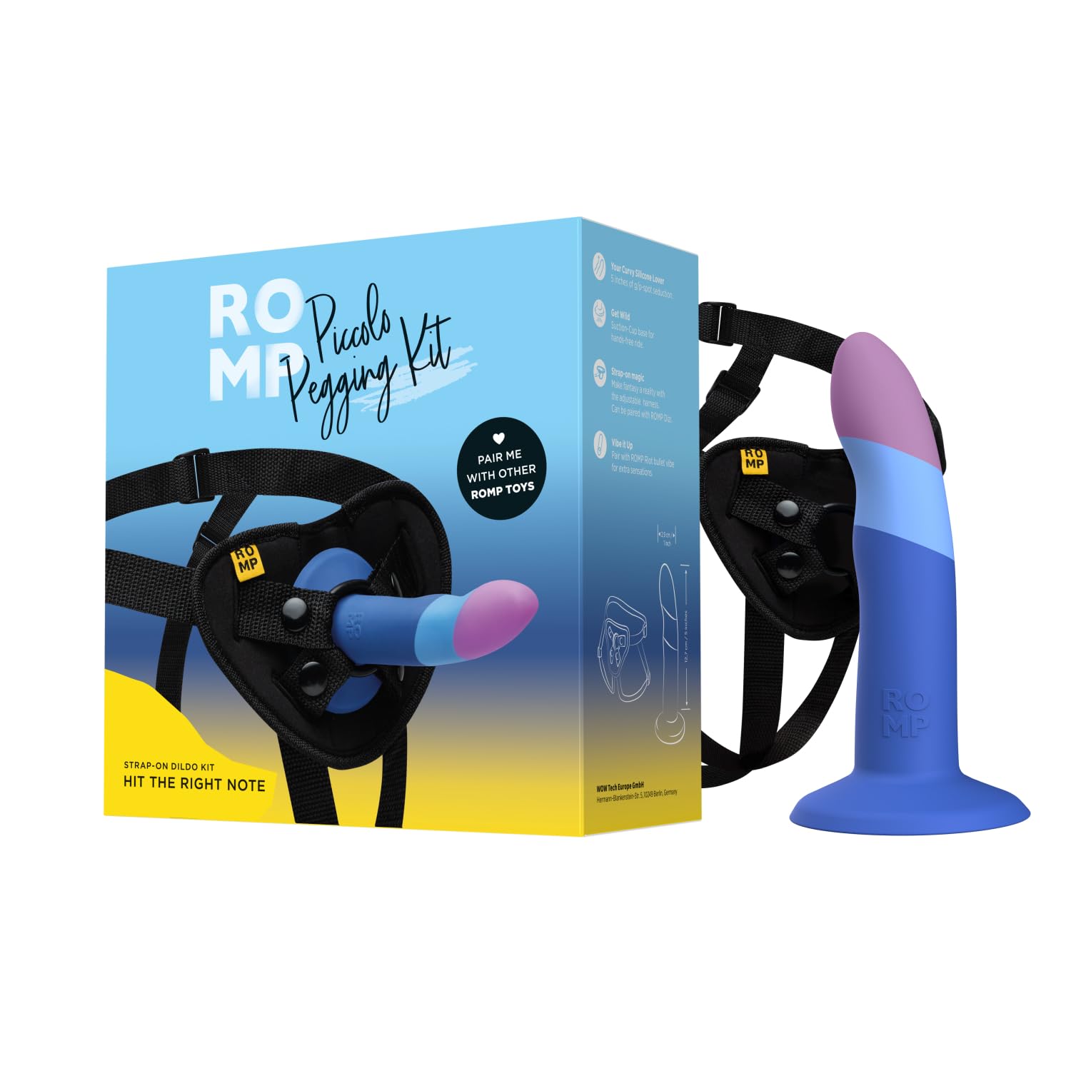 ROMP Zestaw Pegging Silikonowy Dildo 5 Calowy Regulowany Harness — miniatura 7