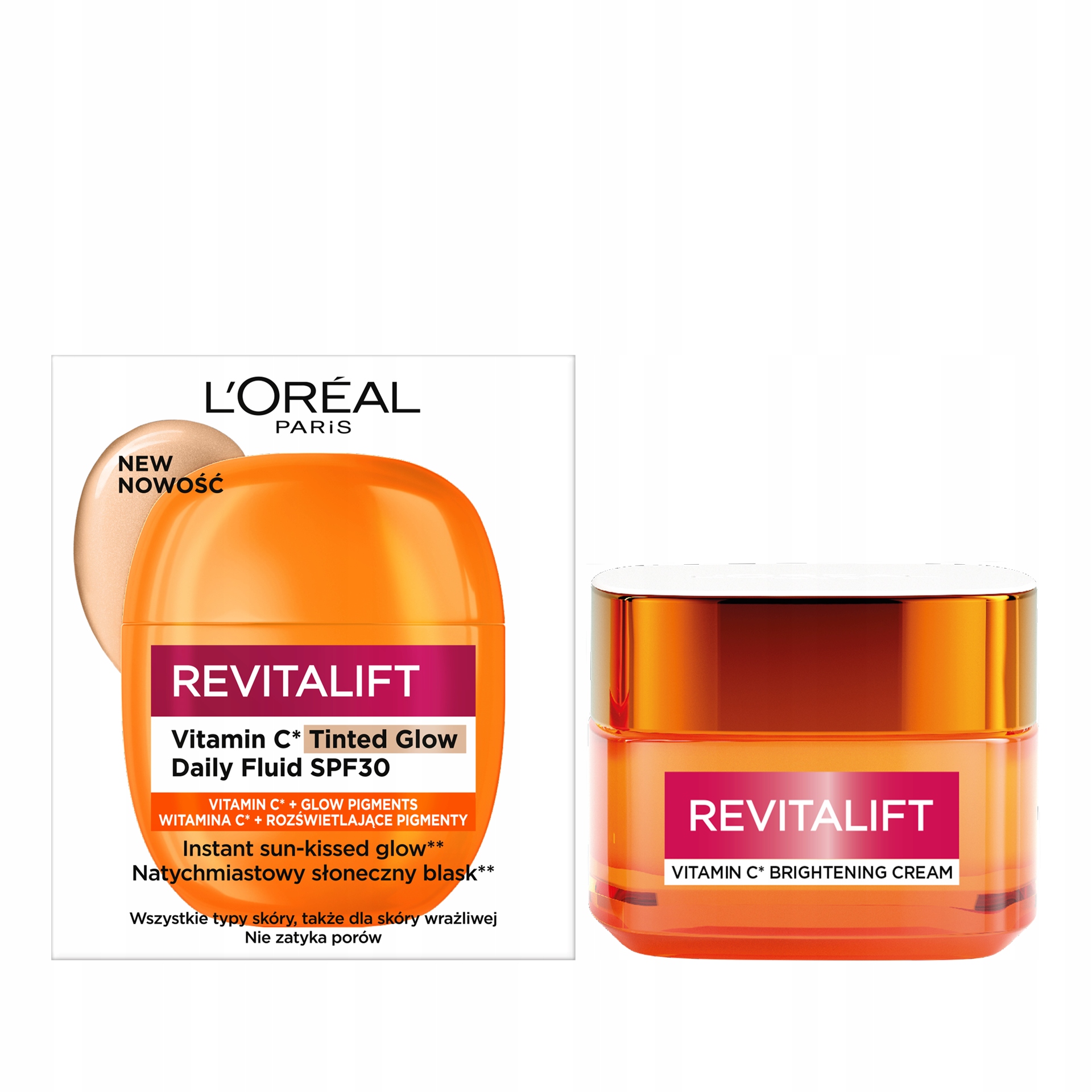 Zestaw L'Oréal Revitalift Clinical Lekki Krem SPF30 Krem SPF50+ z Wit C