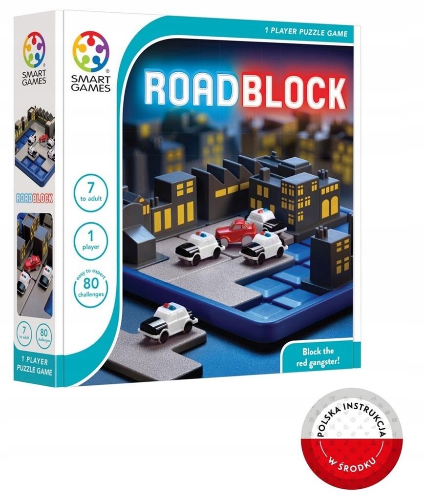 Edukacyjne Gry Dla Dziecka 7 Latka Logiczna Gra Smart Games Roadblock (eng)