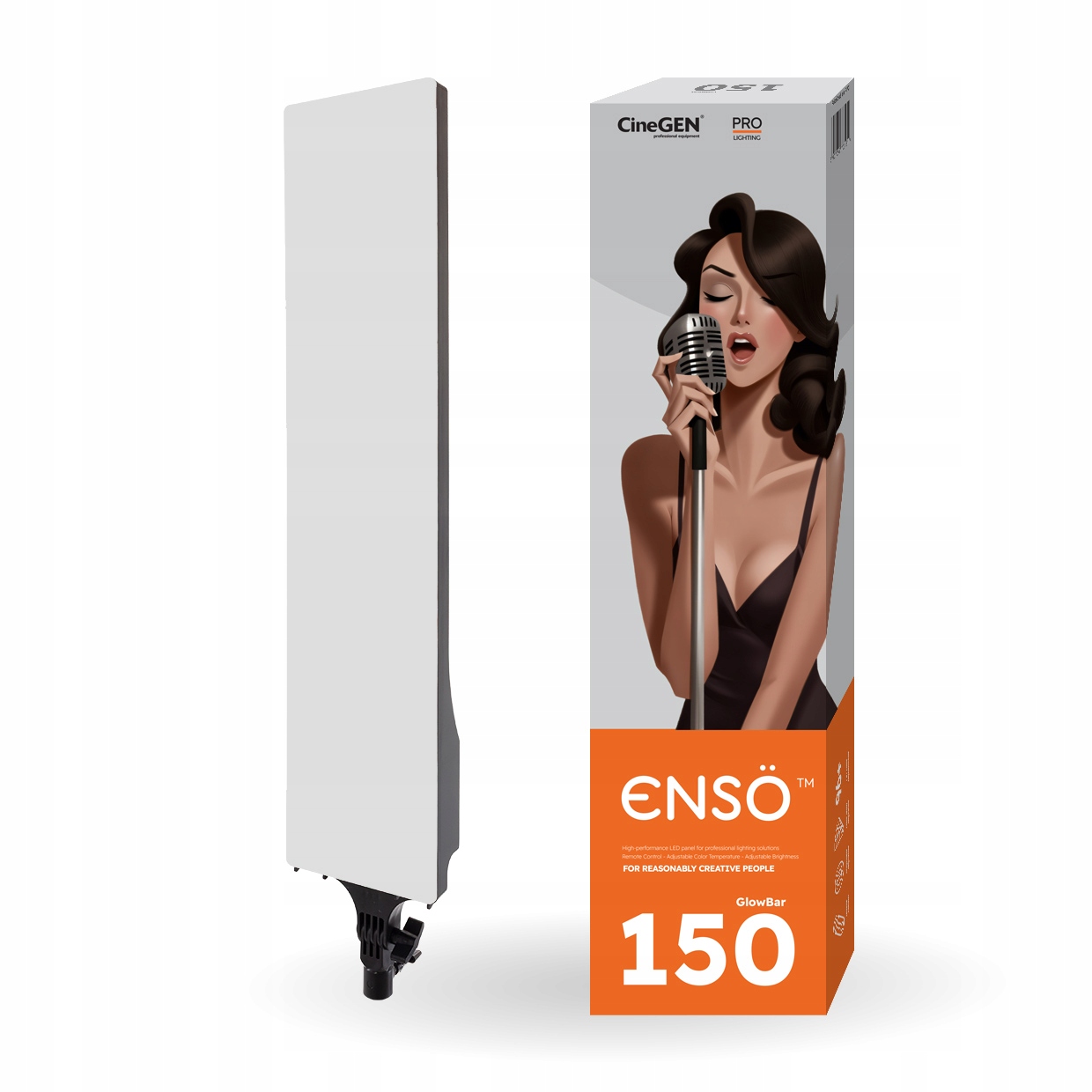 Vertikální Led lampa Panel 14x62 cm, regulace jasu a teploty barvy