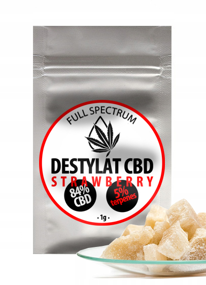 Destylat Cbd 84% 840mg Strawberry Full Spectrum Thc Cbg Cbc 1g