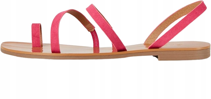 Find Růžové Klasické Sandály S Pásky Na Plochém Podpatku 36 J3A