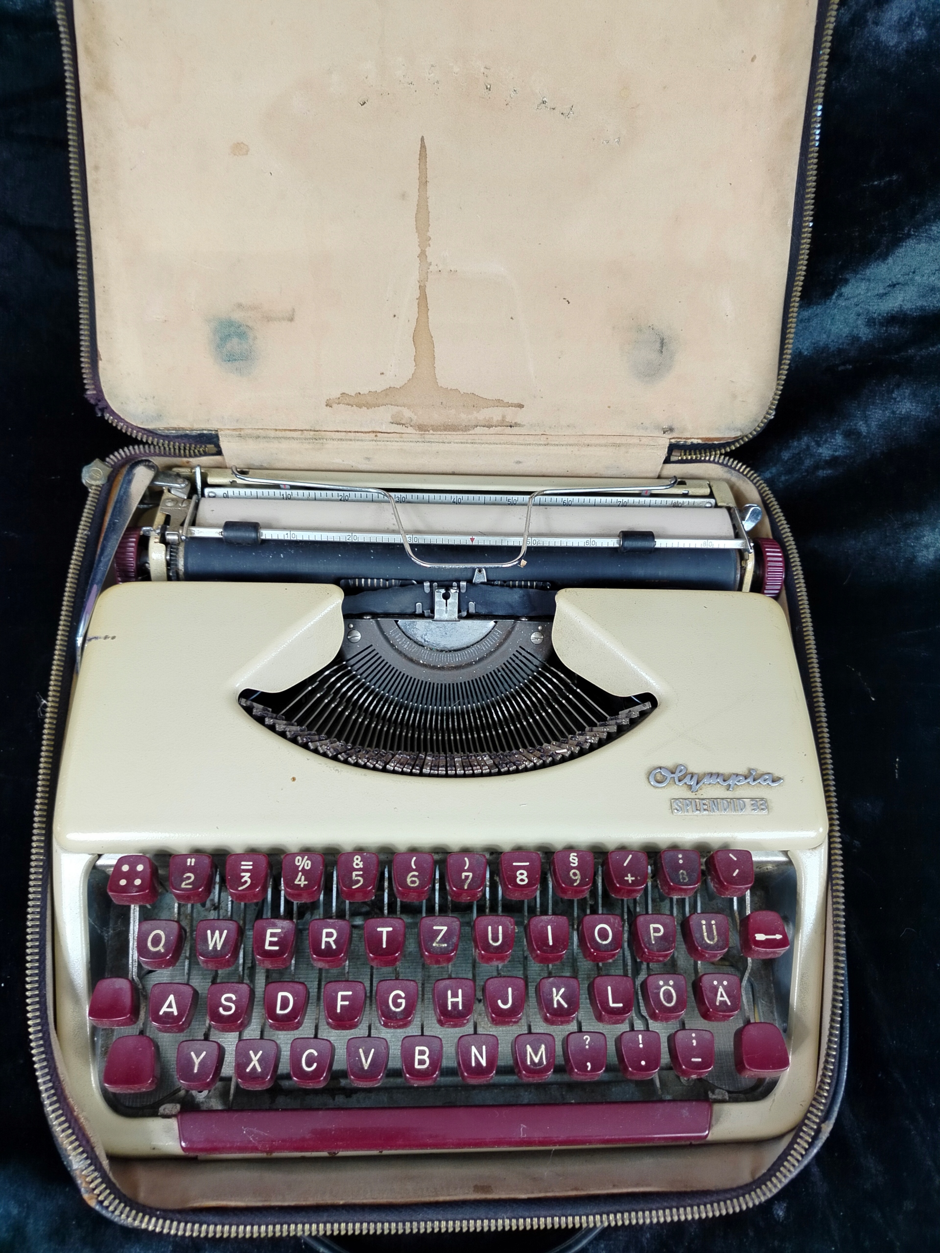 Olympia splendid 33 старая пишущая машинка