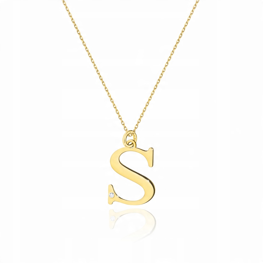 

Złoty Naszyjnik 585 Brylanty 0,005 ct - Literka S