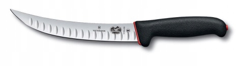 Mäsiarsky nôž Fibrox Dual Grip, ryhovaná, zakrivená, zúžená čepeľ, 20