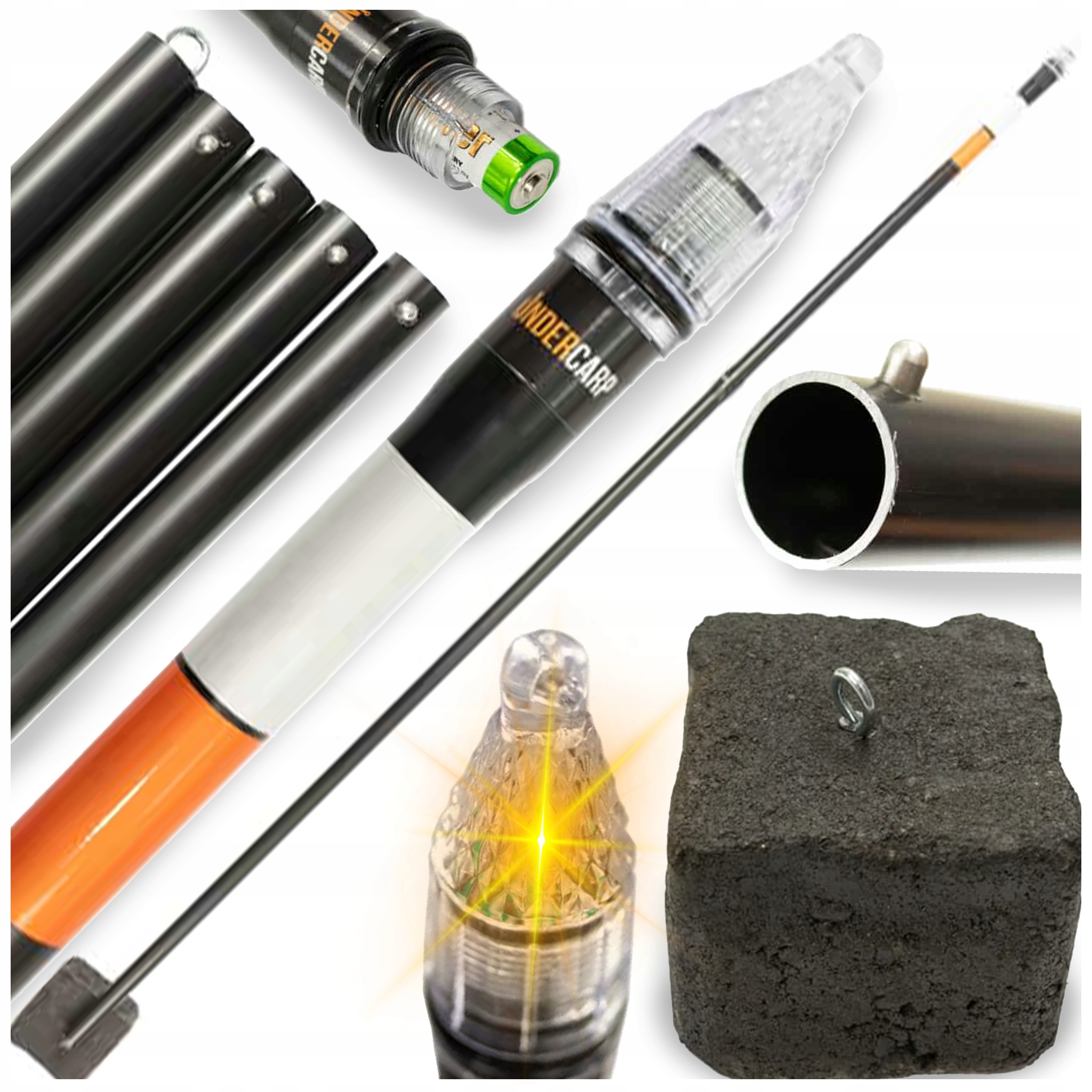 Undercarp Marker karpiowy z czujnikiem zmierzchu żółty 6 m