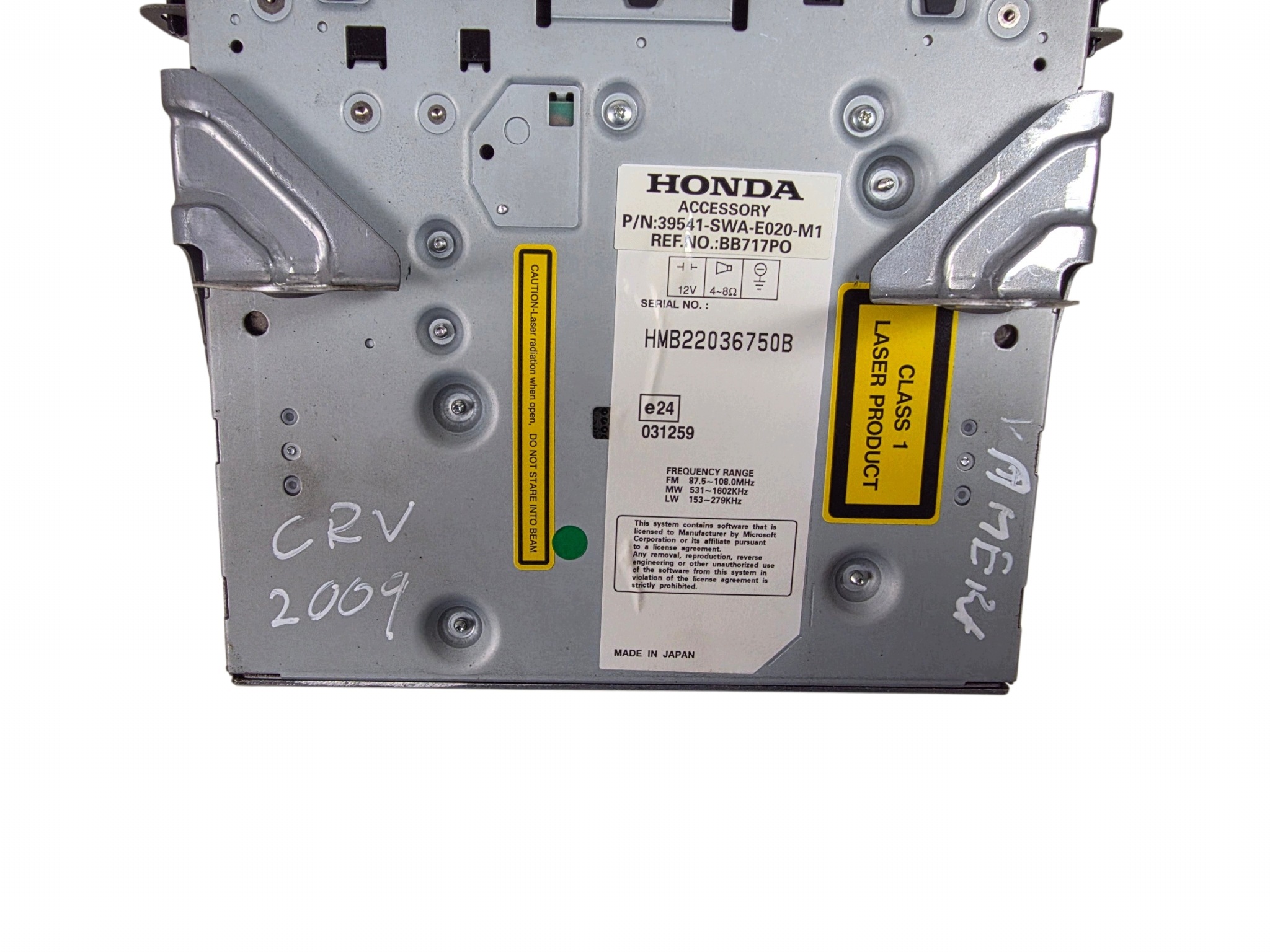 HONDA CRV CR-V 3 III 2009 Navigation ORG. 39541-SWA-E020-M1