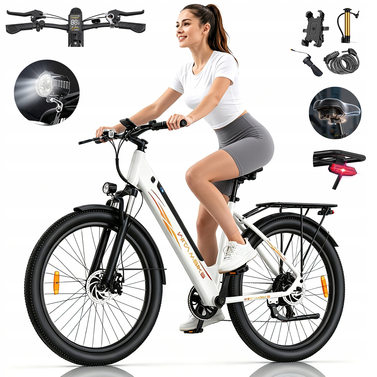 Męskie/Damskie Rowery Elektryczne Witambike 250W 20Ah 25KM/H 120KM 29"*2.1"