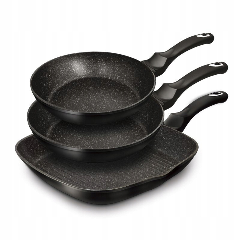 Sada 3 Granitových Panvíc Berlinger Haus BH-6157 Black Silver