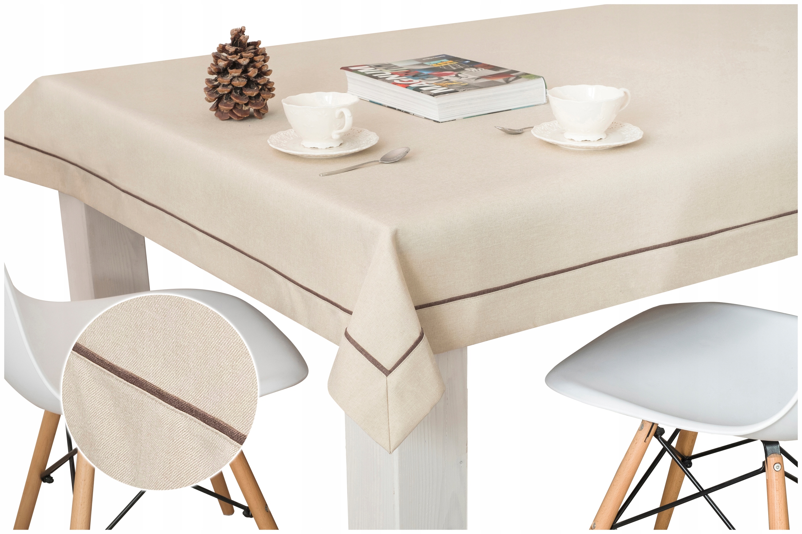 

Obrus na stół Gładki matowy Cappuccino 80x140 cm