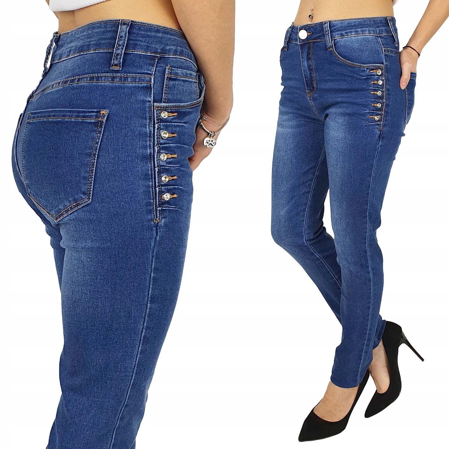 

Klasyczne Damskie Spodnie Wyszczuplające Plus Size