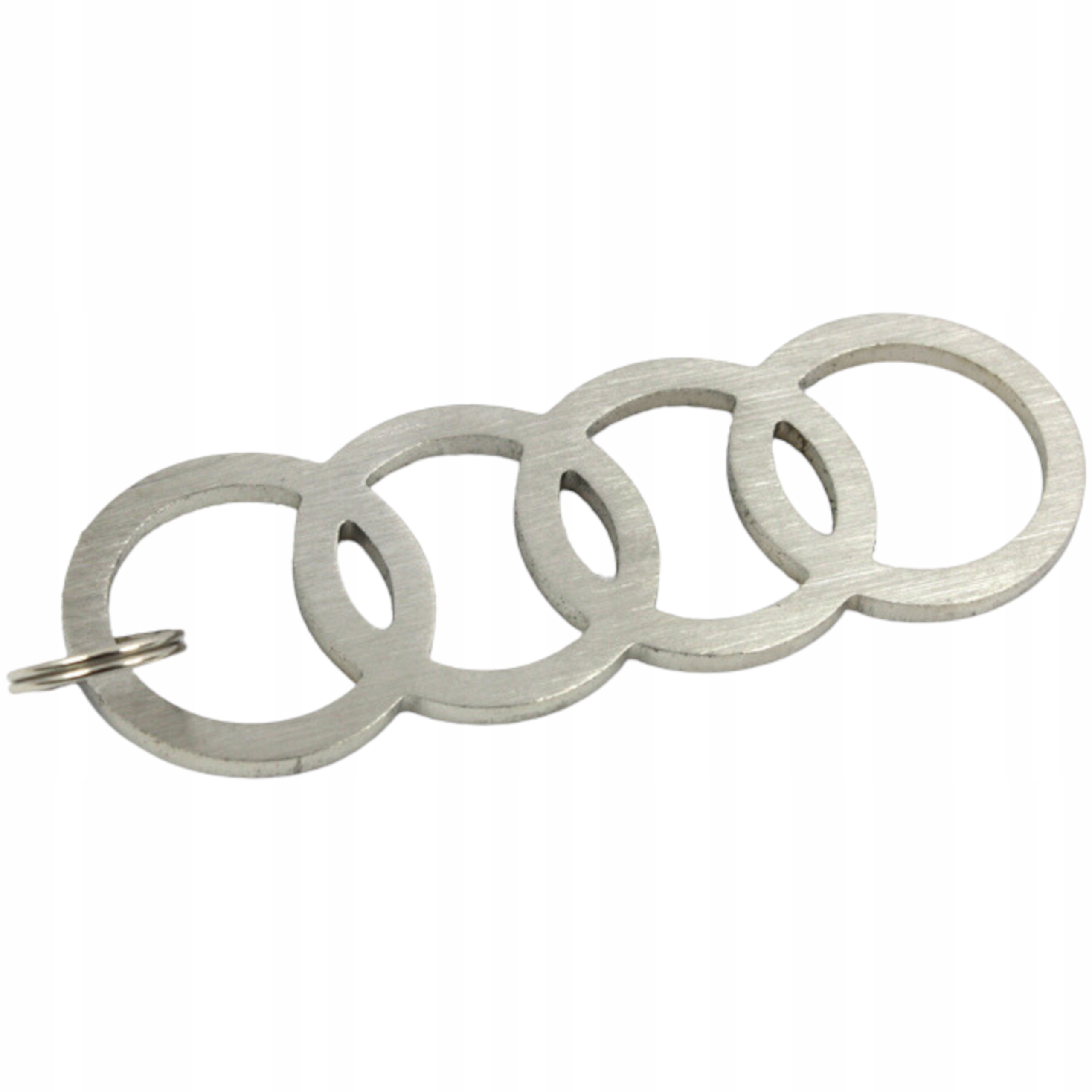 Brelok stal nierdzewna szczotkowana do kluczy breloczek Audi Logo Emblemat