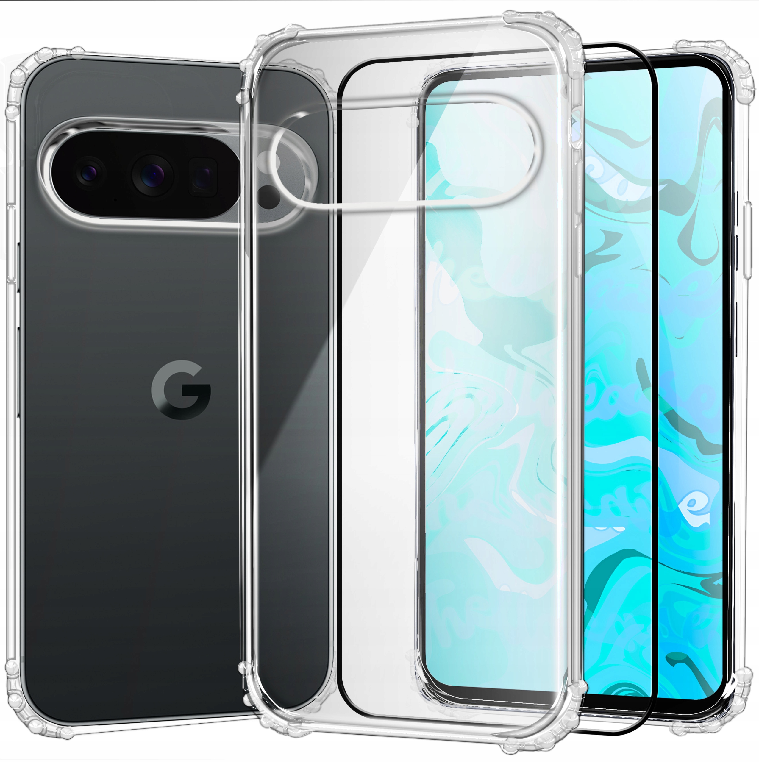 Etui Pancerne Do Google Pixel 10 10 Pro Case Silikon Anti Shock Szkło