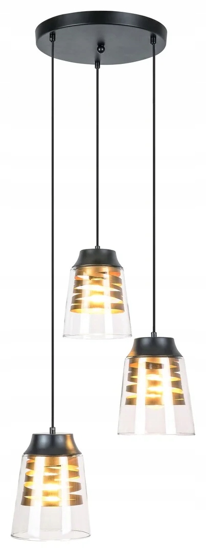 Závesná lampa E27 3x60W farba čierna matná 3545 Zenaida Rabalux