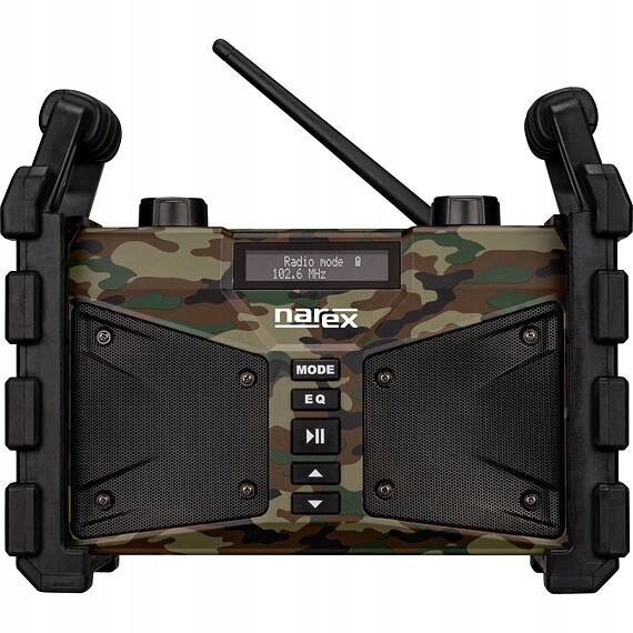 Narex Camouflage CBT-02 aku rádio 7,2V/4,8Ah, 100-240V, Bluetooth